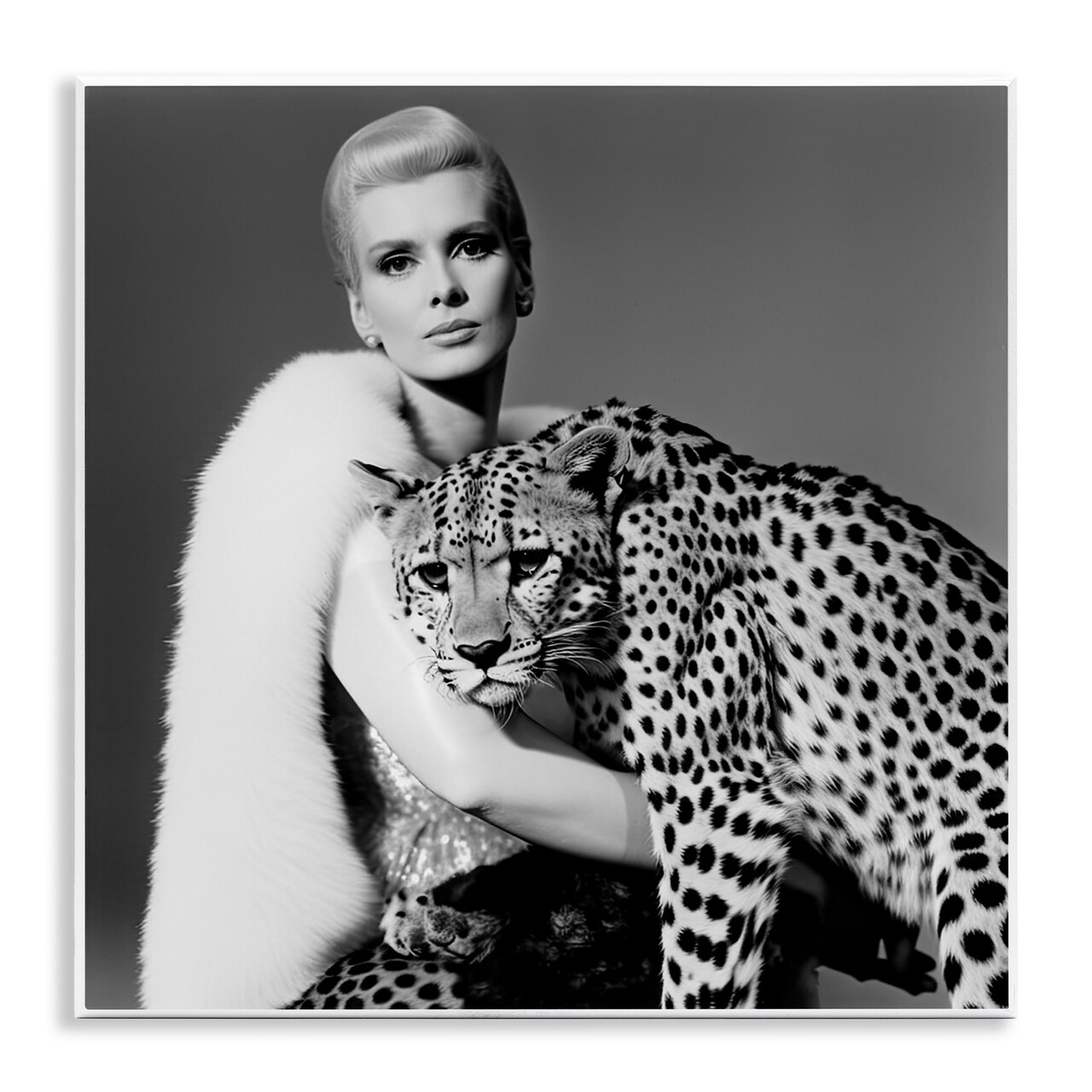 Stupell Industries Cat Woman Cheetah Portrait Wall Plaque, design by Sasha